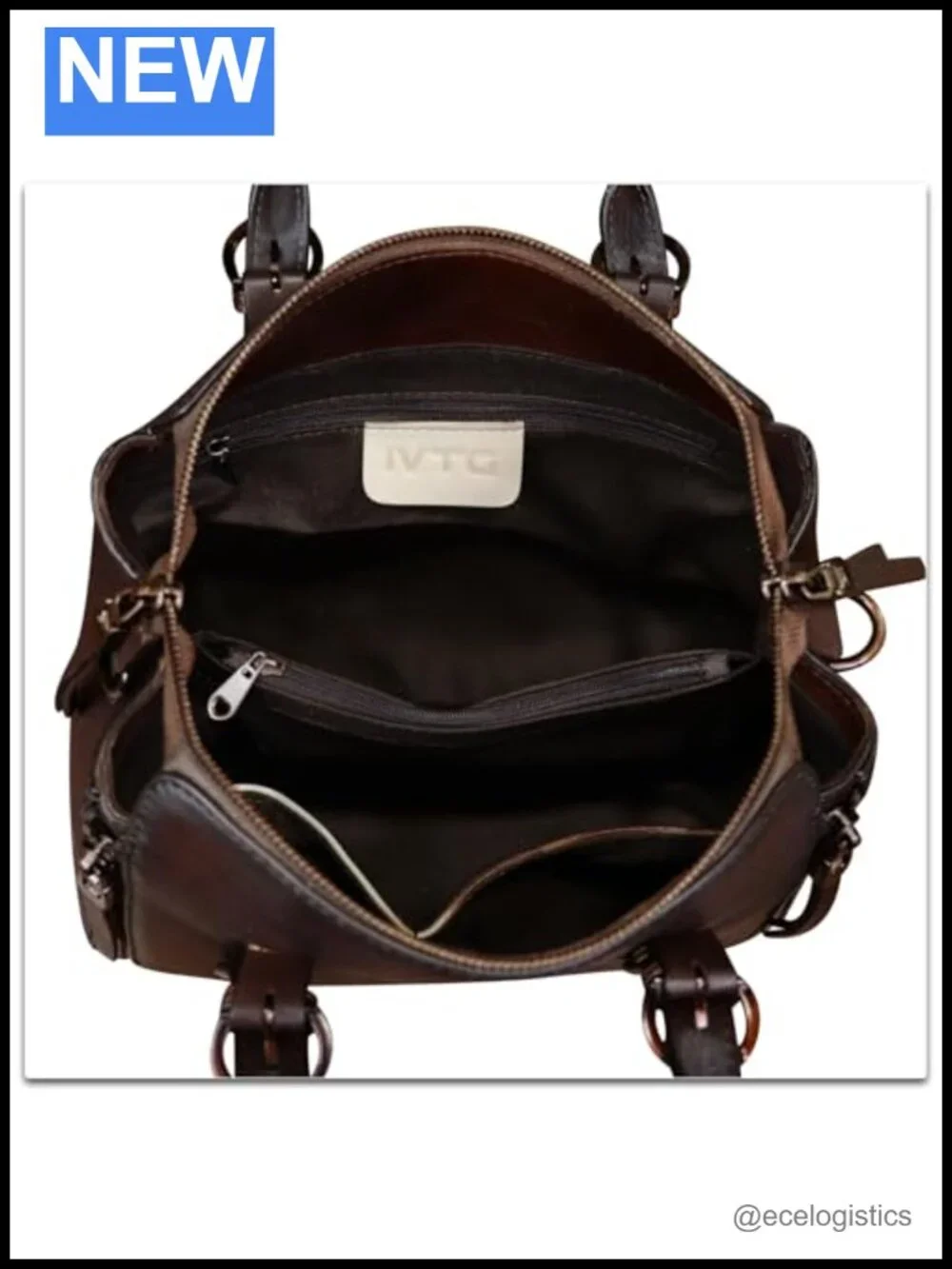 Genuine Leather Satchel Vintage Crossbody Handbag Top Handle Purse